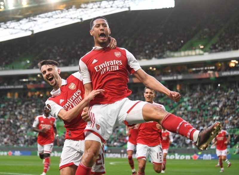 Saliba celebrated as he scored for Arsenal-min