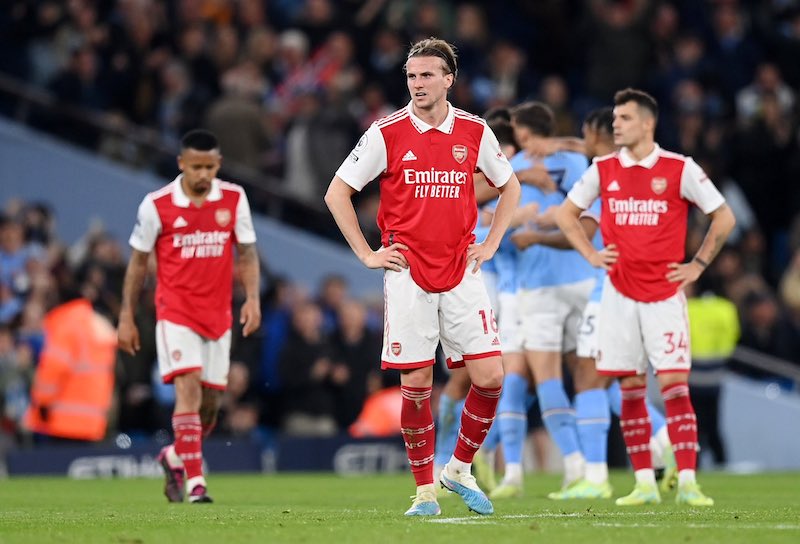 Arsenal title hope taking huge blow after defeat at Man City
