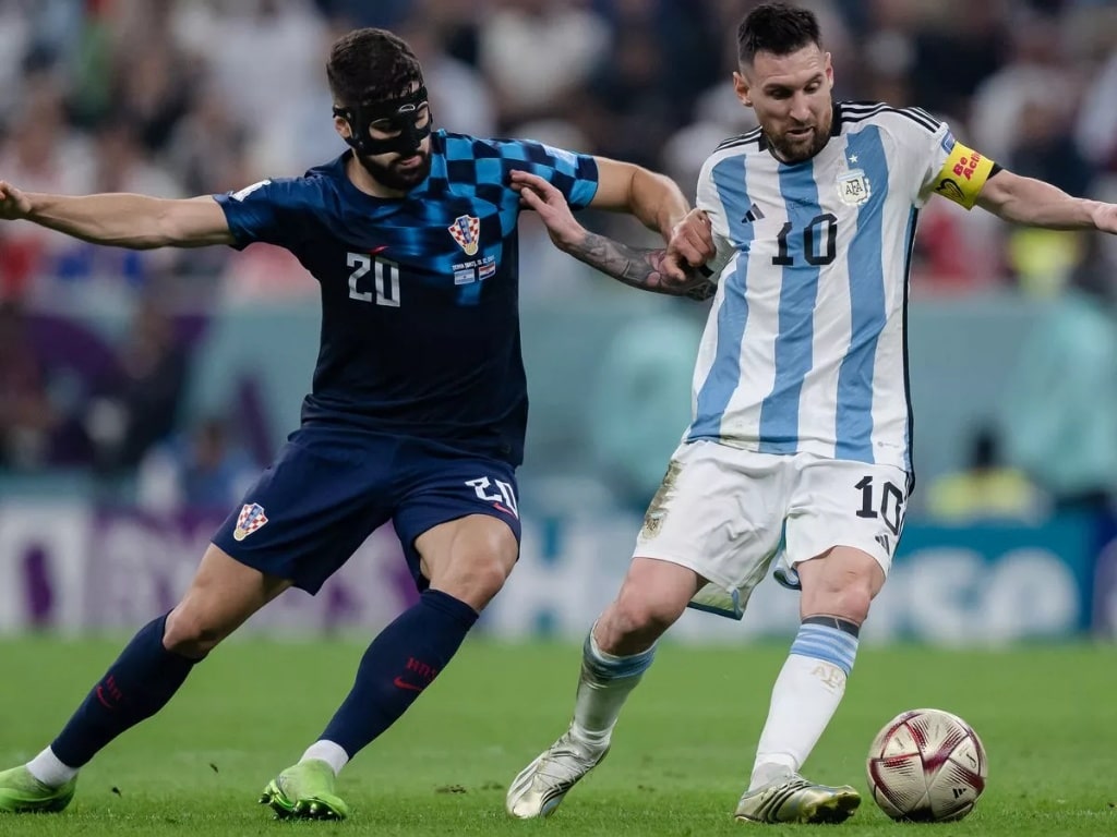 Messi during the Semi-final against Croatia