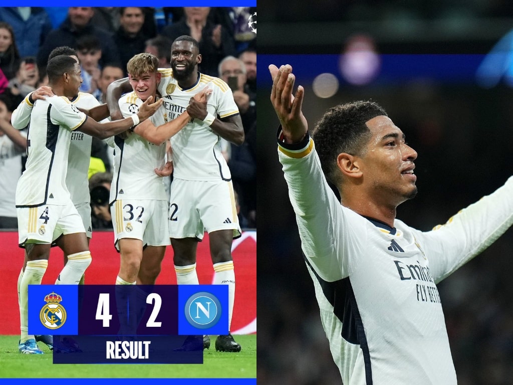 Real Madrid beat Napoli in a 6-goal thriller