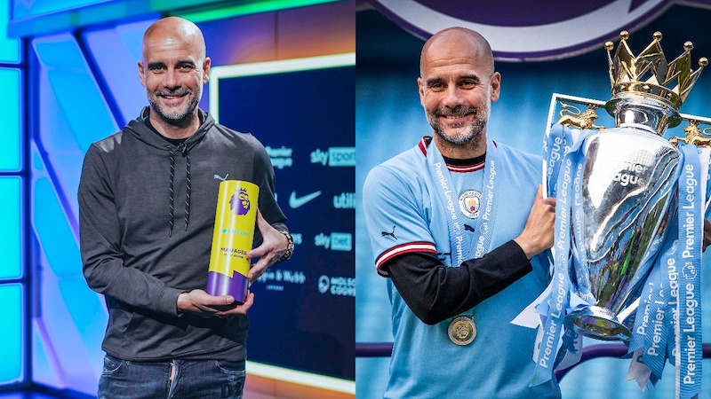 Pep Guardiola vinh danh là HLV xuất sắc nhất mùa giải Premier League