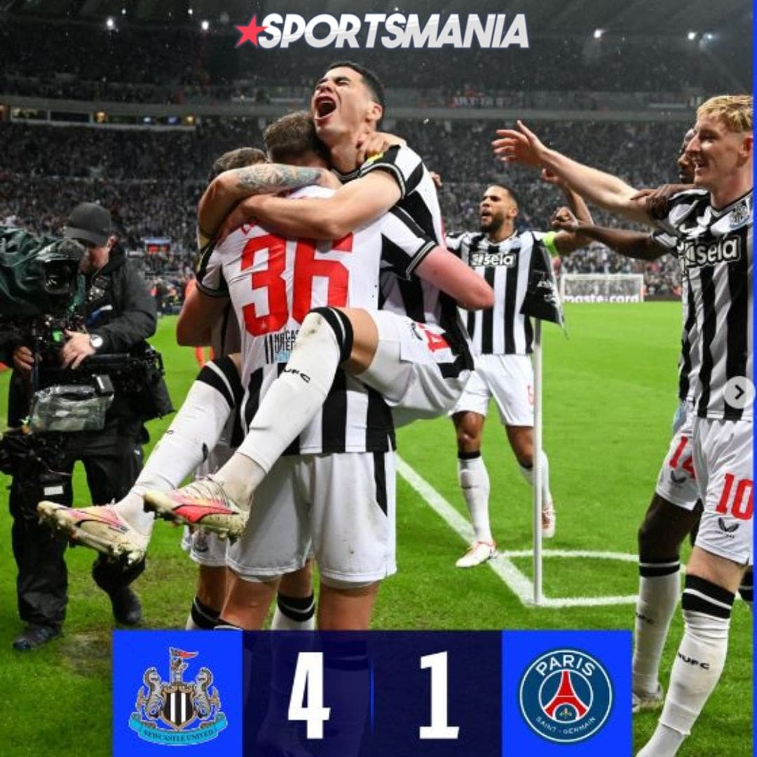 Newcastle đè bẹp PSG 4-1 ở Cúp C1