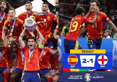 Tây Ban Nha vô địch Euro 2024 sau chiến thắng 2-1 trước tuyển Anh