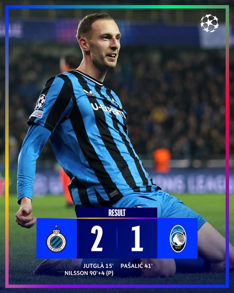 Club Brugge hạ Atalanta