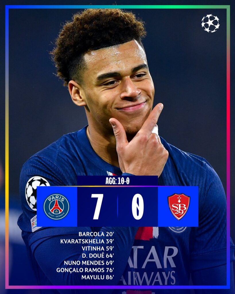 PSG 7-0 Brest