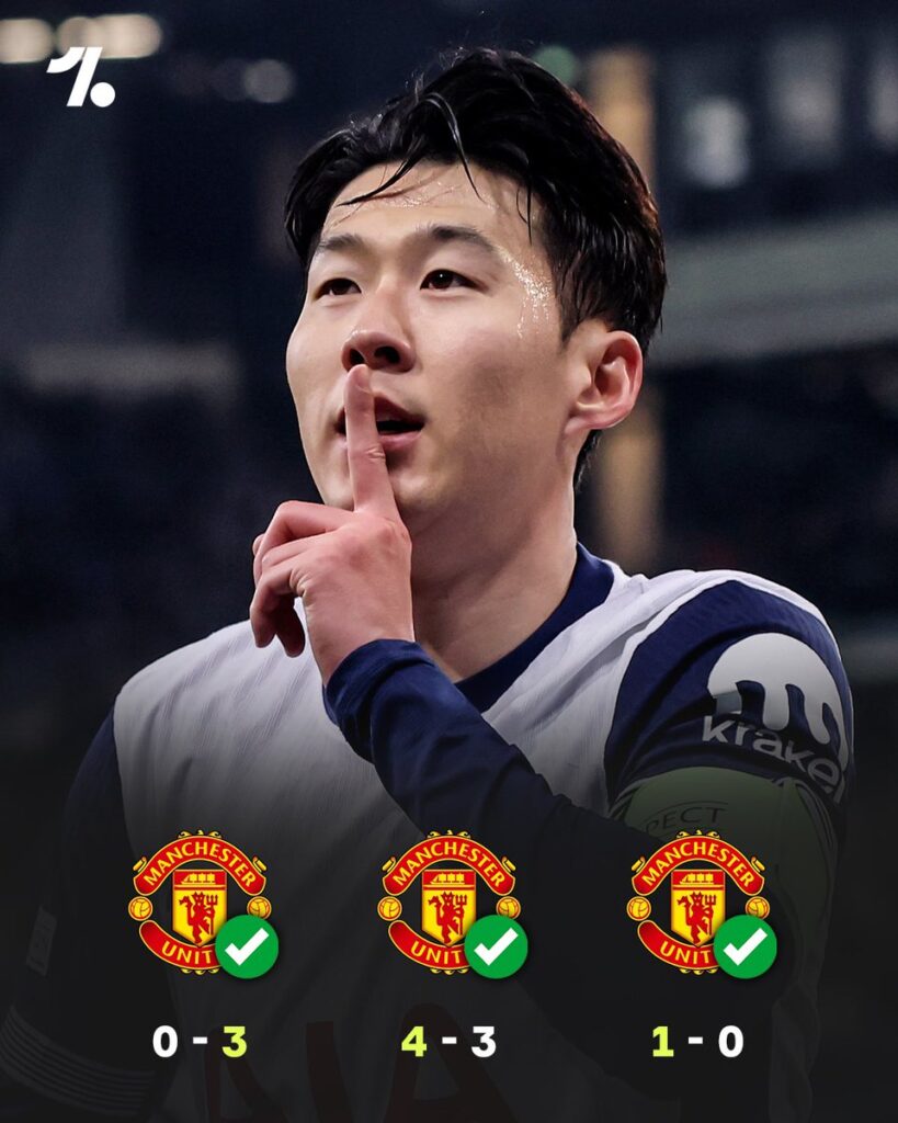 Tottenham thắng cả ba lần đối đầu Man United mùa này