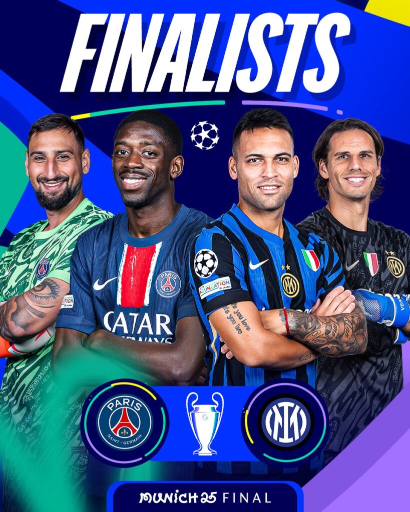 Chung kết C1 mùa này sẽ là PSG vs Inter Milan