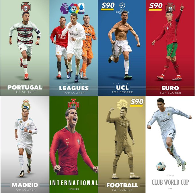 Ronaldo records list in his career