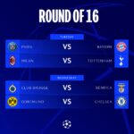 Champions League fixtures round of 16