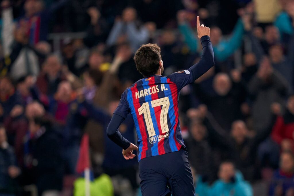 Marcos Alonso celebrated after scoring the opener