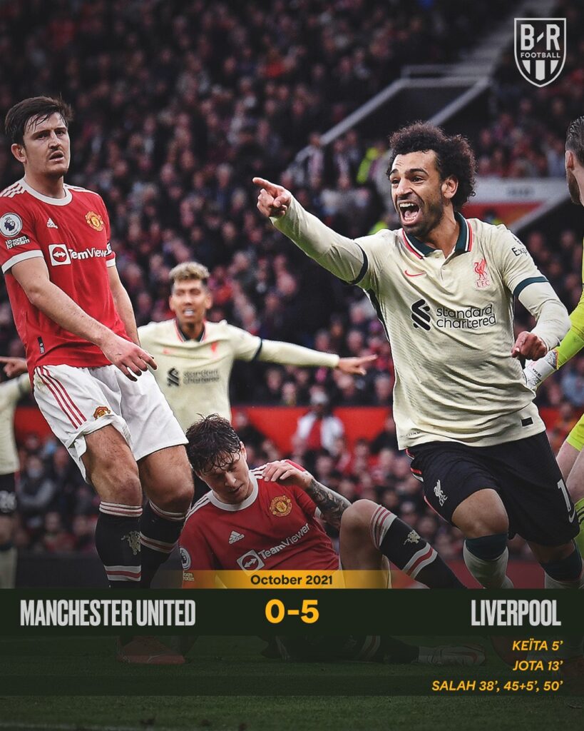 Man United 0-5 Liverpool 2021