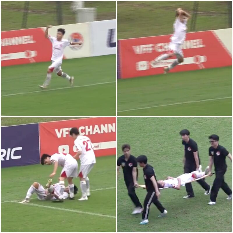 Vietnam youngster tried Siuu ended up injured himself