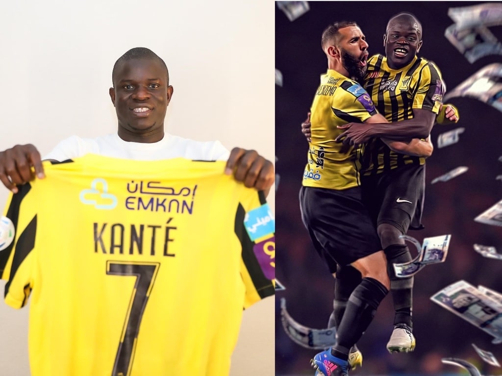 Kante joined Al Ittihad with Karim Benzema