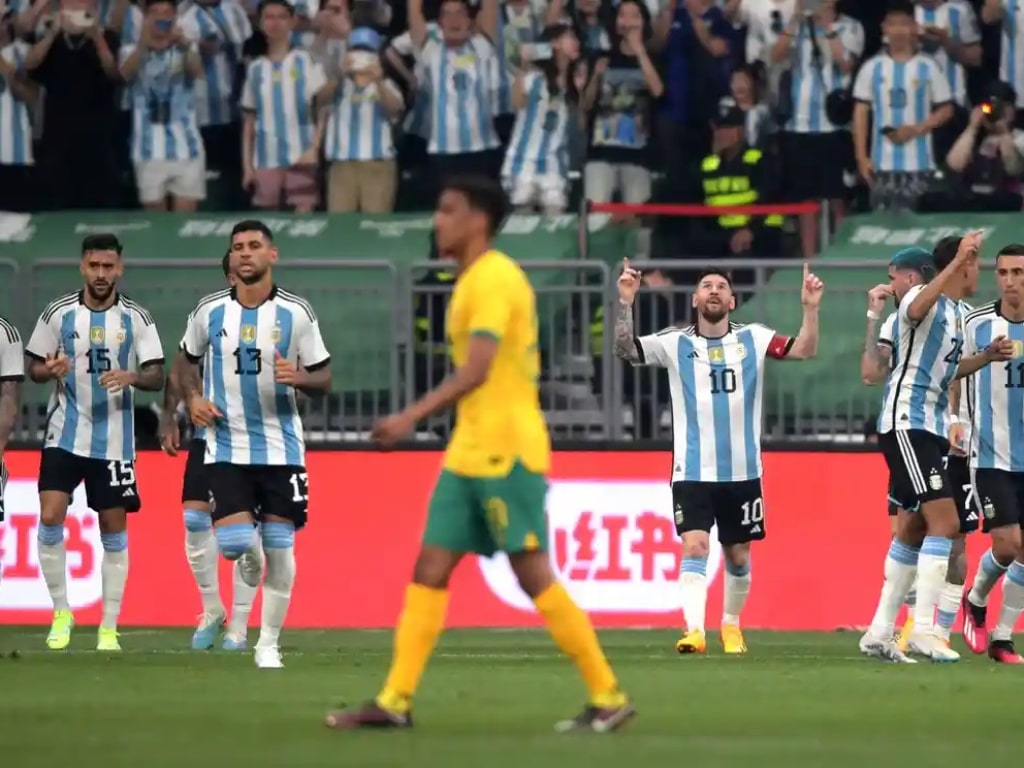 Messi scored as Argentina beat Australia in friendly