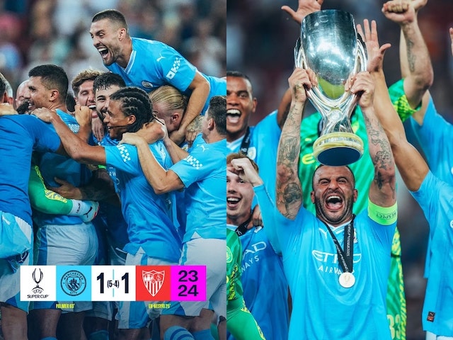 Man City's astonishing stats behind Super Cup victory