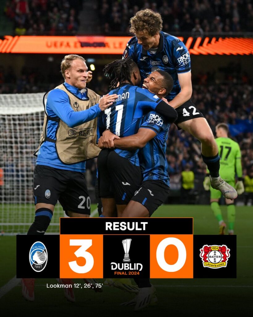 Europa League- Atalanta beat Leverkusen