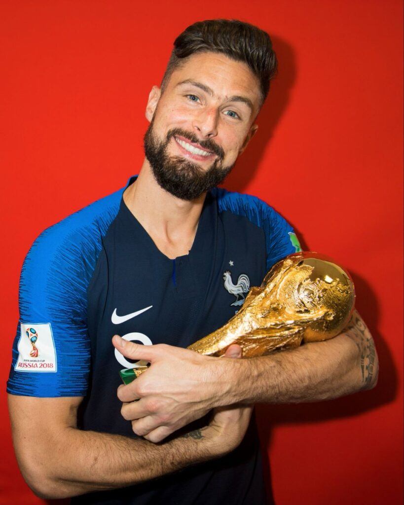 Giroud won the FIFA World Cup 2018 among this decorated career