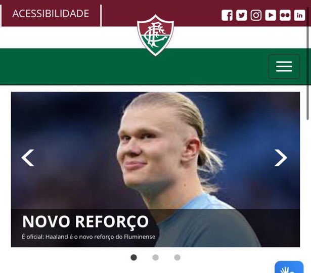 Haaland announced as Fluminense new signing