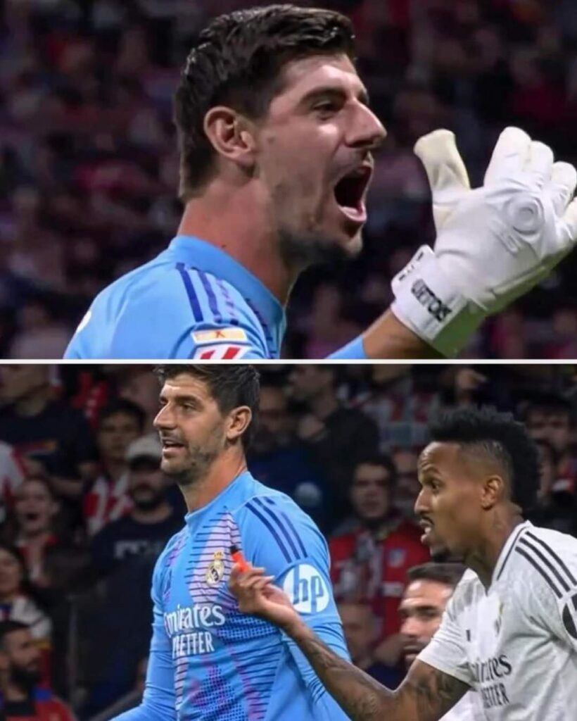 Courtois was thrown with lighter and trash during the Madrid derby