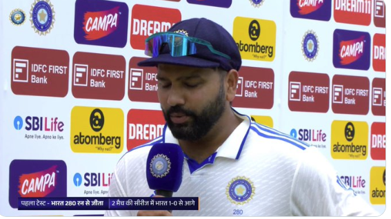 India team captain Rohit Sharma fields a question as he was interviewed in this file photo. SHarma wants his team to be readt on "strong bowlin options" after beating Bangladesh.