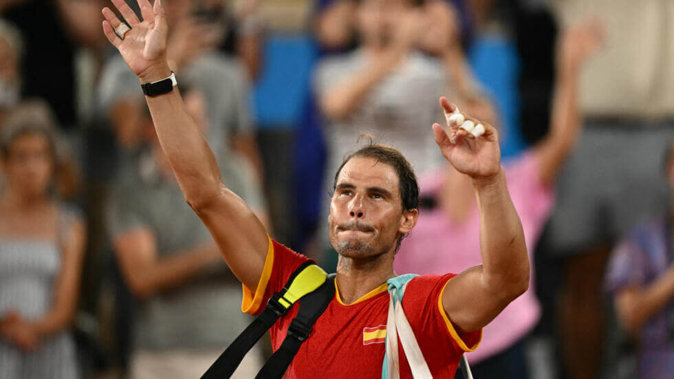 Rafael Nadal acknowledges cheers from the crowd in this file photo. Expect Nadal to retire at the end of the 2024 season.