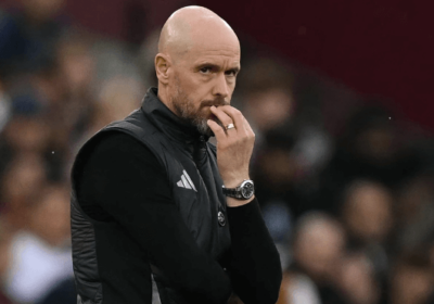 Man United manager Erik Ten Hag ponders his next move during his team's match against West United on Sunday. Ten Hag says VAR intervention 'unfair, unjust' after United loss