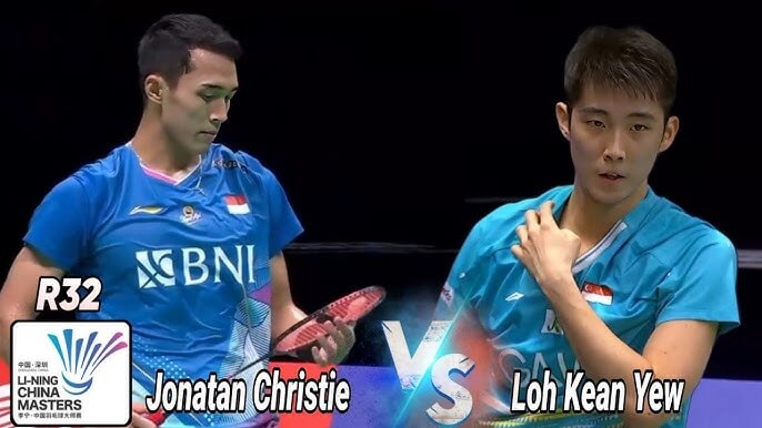 Indonesia's Jonatan Christie (left) and Singapore's Loh Kean Yew (right) headline an early first round matchup in Shenzhen, China. China Masters 2024: Christie tops Loh 