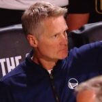 Coach Steve Kerr observes the action as the Golden State Warriors faced the Boston Celtics on Wednesday. Kerr gets booed by Celtics fans but Warriors win in Boston