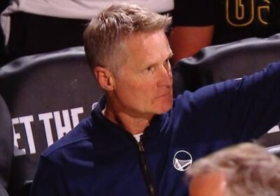 Coach Steve Kerr observes the action as the Golden State Warriors faced the Boston Celtics on Wednesday. Kerr gets booed by Celtics fans but Warriors win in Boston