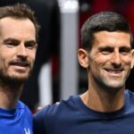 Andy Murray (left) and Nivak Djokovic (rigt) pose in one of the tournaments they competed in file photo. Djokovic, Murray team-up shocks tennis world