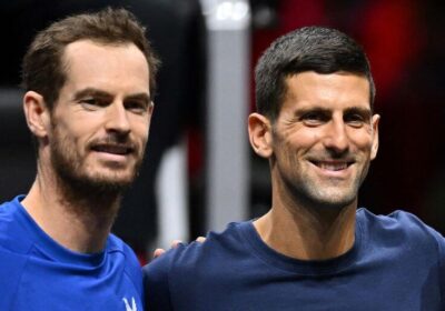 Andy Murray (left) and Nivak Djokovic (rigt) pose in one of the tournaments they competed in file photo. Djokovic, Murray team-up shocks tennis world