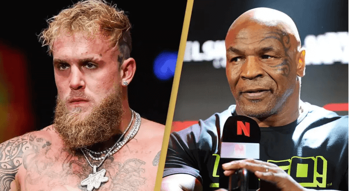 Jake Paul (left) and Mike Tyson (right) pose for photographers in these file photos. Paul, Tyson suspended after Texas fight to comply with TDLR rules