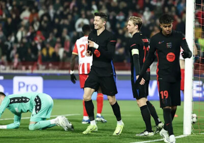 Barcelona put 5 against Red Star during Champions League clash