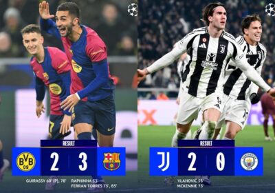 Champions League Round-up: Barcelona defeated Dortmund as Juventus stunned Man City