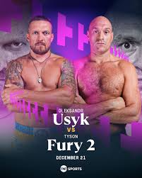 Oleksandr Usyk (left) and Tyson Fury (right) stand side to side in a promotional poster for their rematch fight on Saturday. Fury 'to do the job' in Usyk rematch, says no cut concerns this time