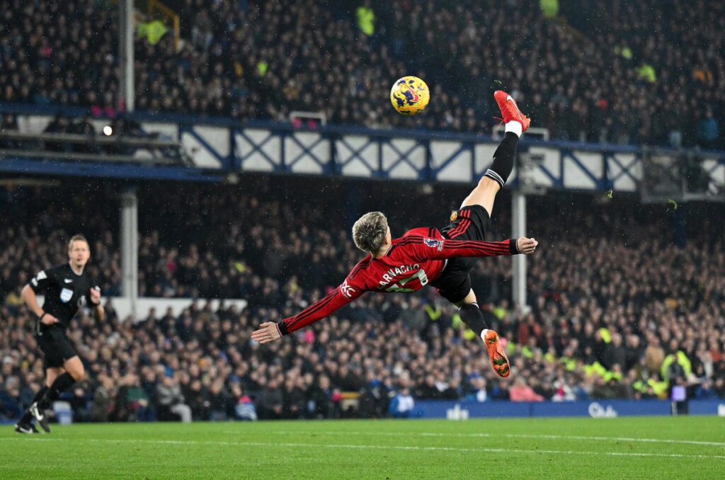 Garnacho won the Puskas Award with his reversed bicycle kick goal against Everton