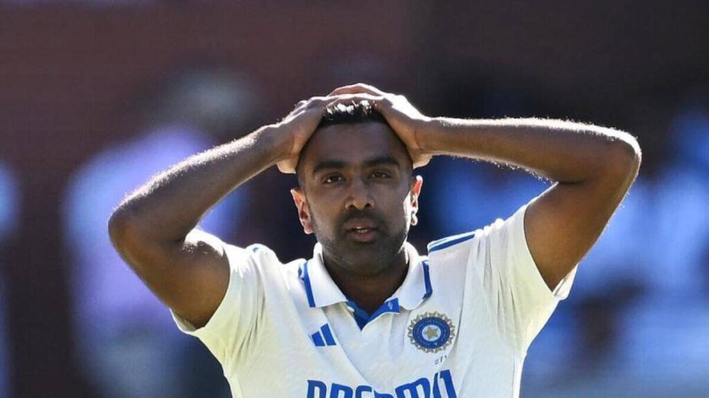 Ravichandra Ashwin (middle) shakes his head during a match in file photo. Ashwin retires from India duties, to focus on domestic cricket