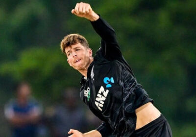 Mitchell Santner, middle raises his fist in celebration at a match in file photo. Santner to go full-time as New Zealand white-ball captain