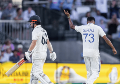 Australia's Travis Head (left, 62) and India's Mohammed Siraj (left, 73) turn their backs against each other in their teams' second Test in Adelaide. Siraj gets hefty fine, Head reprimanded for heated spat in Adelaide