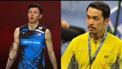 Malaysia's Lee Zii Jia (left) and former national coach Rashid Sidek (right) in file photo. Zii Jia could spring surprises in WTF in Hangzhou, says coach