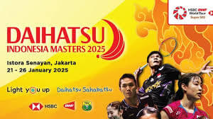 The promotional poster for the Indonesia Masters 2025 tournament is featured in file photo. Sindhu, Sen, Jun Hao ready to play