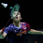 Indonesia's Jonatan Christie returns a shot against Chinese Taipei's Su Li-yang in Jakarta on Wednesday. Christie brings down Su in Indonesian Open