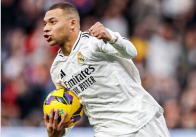 Kylian Mbappe scored a double to put Real Madrid atop La Liga standings