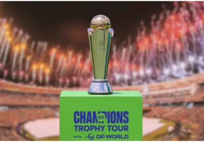 The hardware for Champions Trophy 2025 is displayed in file photo. Champions Trophy 2025 opening to be held in Lahore: PCB source