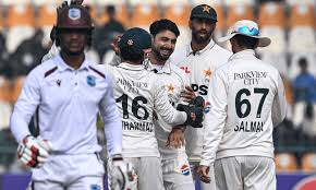 Members of Pakistan's cricket team share a light moment in their first Test against West Indies that ended on Sunday. West Indies needs to ‘come good' after loss to Pakistan: Brathwaite