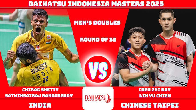 India's Satwiksairaj Rankireddy and Chirag Shetty, also collectively known as "SatChi," are paired against Chinese Taipei's Chinese Taipei's Chen Zhi-ray and Lin Yu-chieh in their round of 32 matchup on Tuesday . 'SatChi' wins Indonesia Masters 2025 opener