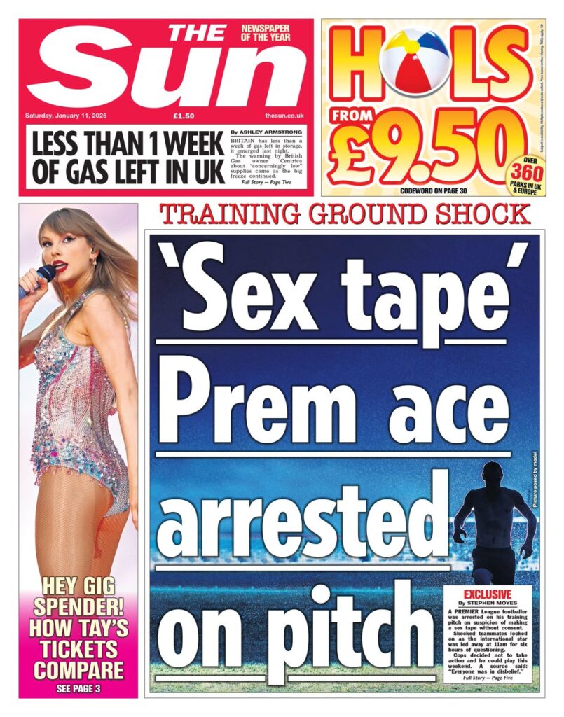 The Sun was the first source to reveal the sex tape case led to a Premier League footballer arrested