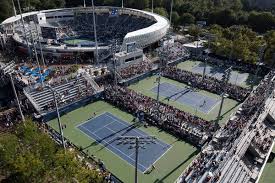 Shot shows the several outdoor and indoor playing courts at Flushing Meadows in New York, USA, for the US Open. US Open shifts to Sunday start, adds 15th day for 2025 edition