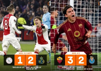 Europa League - AS Roma beat Porto, Ajax claimed Round of 16 spot by thrilling comeback