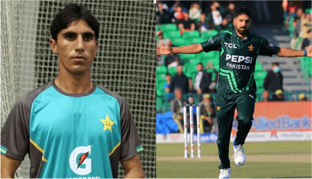 An image of left-arm spinner Akif Javed (left) was paired with right-arm bowler haris Rauf (right) in file photo. Javed gets Pakistan slot to tri-nation ODI series, replaces Rauf